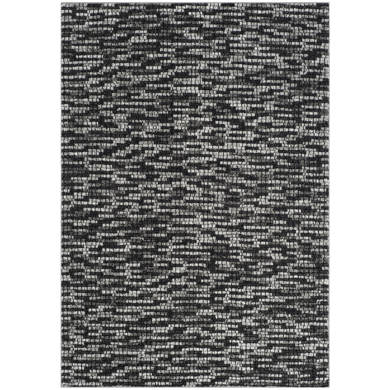 SAFAVIEH Porcello Scarlett Abstract Striped Area Rug, Light Grey/Charcoal, 2'7" x 5'