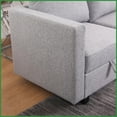 thumbnail image 2 of Modern 4-Seat Modular Sectional Sofa with Storage - Light Grey Terry Fabric, Reversible Chaise for Living Room, 2 of 19