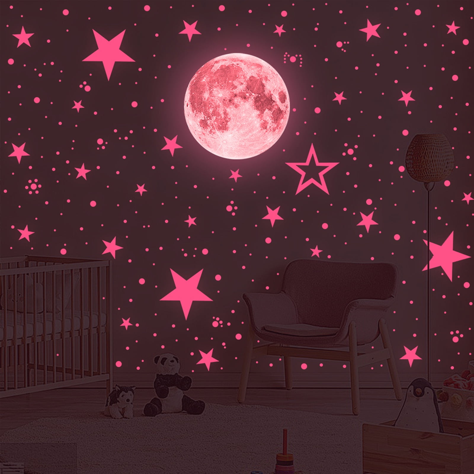 TWSOUL 435Pcs Glow in The Dark Stars Luminous Wall Stickers,Realistic