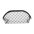 thumbnail image 1 of 1 Pc Bolsa de Maquillaje con Patrón de Corazón de Flocking de Malla para Vacaciones y Viajes de Negocios, Tela de Malla Blanca, 1 of 5