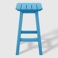 thumbnail image 2 of WestinTrends Malibu 24" HDPE Outdoor Patio Counter High Backless Square Bar Stools Set of Two, Pacific Blue, 2 of 8