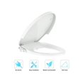 thumbnail image 2 of EastVita 19 inch Elongated Multifunctional bathroom Bidet Toilet Seat Non Electric Dual Nozzle Bidet Attachment with Soft Close Lid Feminine Hygiene Toilet Seat Cover for Women Easy Install White, 2 of 7