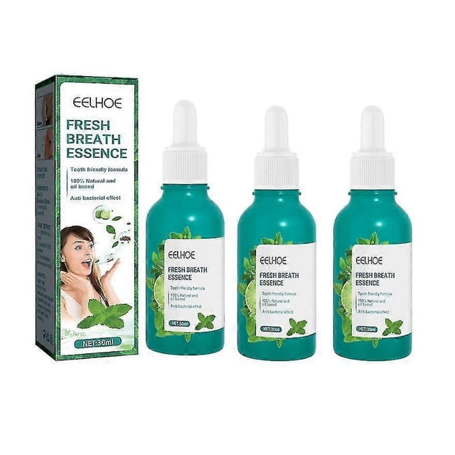 1/2/3Pcs Bad Breath Removing Drops - Fresh Breath Professional Formula Oral Care Essence--3pcs