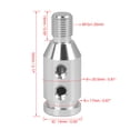 thumbnail image 2 of M12 x 1.25 Car Auto Universal Black Gear Shift Knob Adapter for Non Threaded Shifter, 2 of 7