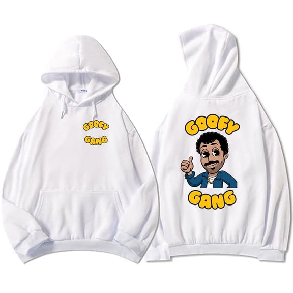Goofy Gang Morgan Jay Hoodie - Unisex Cartoon Graphic Long Sleeve Fleece Hooded Sweatshirt with Pocket, Casual Tops for Men