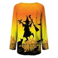 thumbnail image 5 of Costumes d'Halloween pour Femmes 2023 en Solde T-Shirts Oversize Col Rond Imprimé Halloween Manches Courtes T-Shirt Blouse Tops, 5 of 5