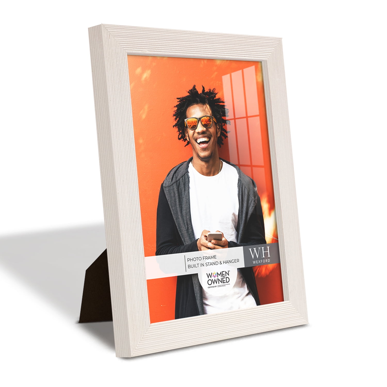 Grooved 6 in. x 8 in. White Picture Frame (Set of 2)