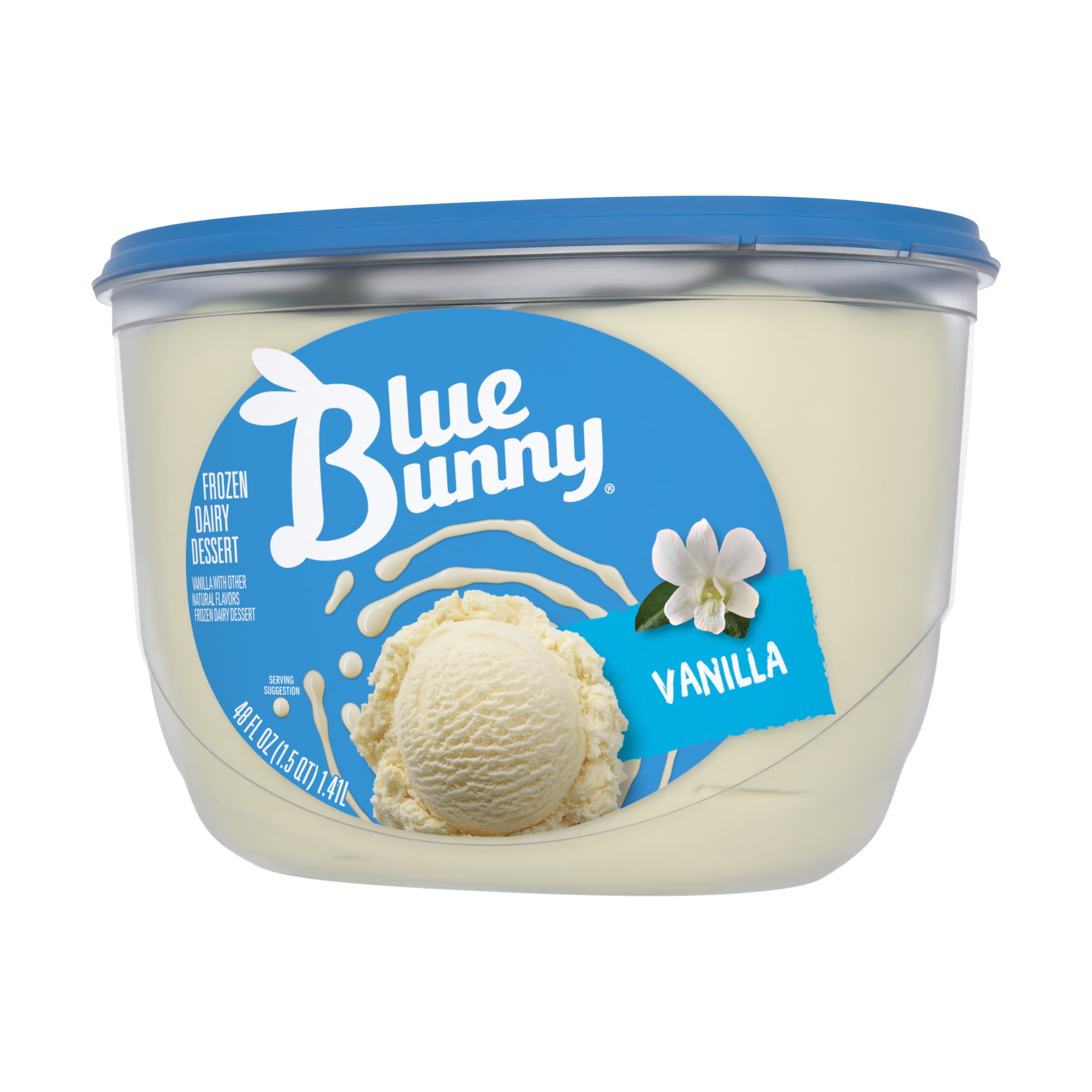 Blue Bunny Vanilla Flavored Premium Frozen Dessert, 48 fl oz