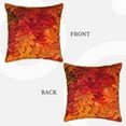 thumbnail image 3 of Kll Autumn Leaf Decorative Throw Pillow Covers Velvet Soft For Couch Sofa Bedroom Living Room Outdoor -16"X16", 3 of 8