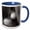 Blue/White, variant on 3drose, Shapes in Black and White, 11oz Two-tone Black Mug