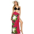 thumbnail image 2 of HAPPY BAY Women's Beach Bikini Swimwear Swim Cover up Wrap Skirt Bathing suit Summer Wraps Beachwear Sarong Coverups Swimsuits for Women One Size Red, Hibiscus, 2 of 5