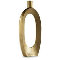 Signature Design by Ashley Lawtonville 21.75" Metal Vase, Antique Gold Finish