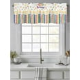 thumbnail image 4 of Happy Birthday Valances for Windows, Rod Pocket Kitchen Valance Curtains - Soft & Washable Small Window Treatment for Living Room,&nbsp;Bathroom, Star Candles , 42x12 Inch, 1 Panel, 4 of 9