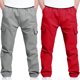 thumbnail image 1 of Cowsor 2PC Boys Cargo Sweatpants Casual Hiking Pants Joggers Athletic Trousers Cotton Loose Straight Pants for Men, 1 of 6