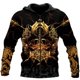 thumbnail image 1 of Sudadera retro con capucha para hombre, con estampado 3D de Jesús Knight y cruz latina, con cremallera y gráfico, ropa de moda de gran tamaño, 1 of 6