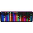 thumbnail image 1 of Music Spectrum Display, Colorful LED Music Spectrum Analyzer with 384 RGB LEDs, 20 Dynamic & 7 Color Effects, 1624 Segment Rhythm Light Level Voice Sensor with Clock for Musicians, 1 of 8