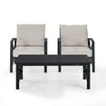 thumbnail image 6 of Crosley Furniture Kaplan 3 Pc Outdoor Seating Set With Oatmeal Cushion - Two Outdoor Chairs, Coffee Table, 6 of 8