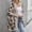 Khaki, variant on LOVZFMLL Jackets for Women's Large Cardigan Coat Personalized Leopard Pattern Knitted Sweater