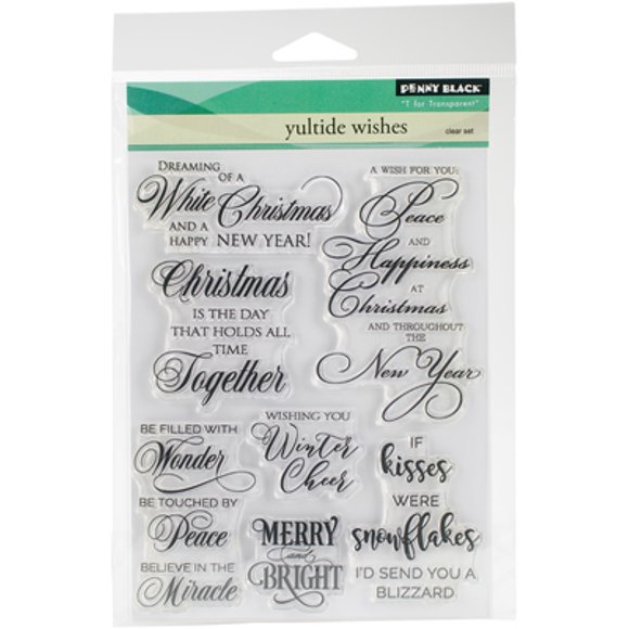 Penny Black Clear Stamps 5"X7"-Yuletide Wishes PB30382