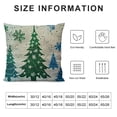 thumbnail image 5 of YINGXI Winter Holiday Decor Throw Pillow Cover Farmhouse Green Christmas Decorations Snowflake Tree Merry Christmas Let It Snow Christmas Decorative Cushion Covers for Sofa/Couch/Porch 20x20in, 5 of 5