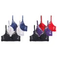 thumbnail image 1 of (2-Pack) Rinsvye Women Full Cup Underwire Bra Set Stretchy Fabric Various Sizes Available Stylish Trendy Look Everyday Comfort, 1 of 3