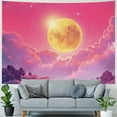 thumbnail image 4 of JRXY Magic Pink Moon and Sun Tapestry - High-Quality Short Plush, Soft and Lightweight Painting, 4 of 6