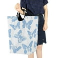 thumbnail image 4 of Yayeee Freestanding Laundry Hamper with Handle Collapsible Large Storage Basket for Clothes, Blue Butterfly, 4 of 7