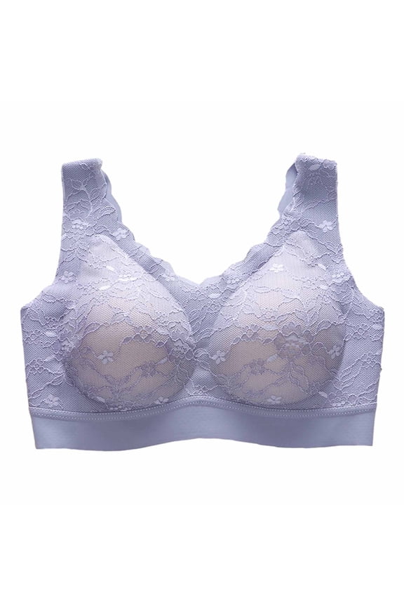 Bras for Women Womens Plus Size Clearance $5,Women's Seamless Lace Latex Sports Bra Comfortable Breathable Base Top Underwear