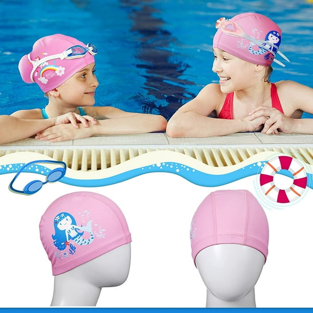 2 pièces Bonnets de natation pour enfants, tout-petits, enfants
