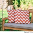 thumbnail image 4 of Noble House Marisol Chevron Square Throw Pillow in Orange (Set of 2), 4 of 11