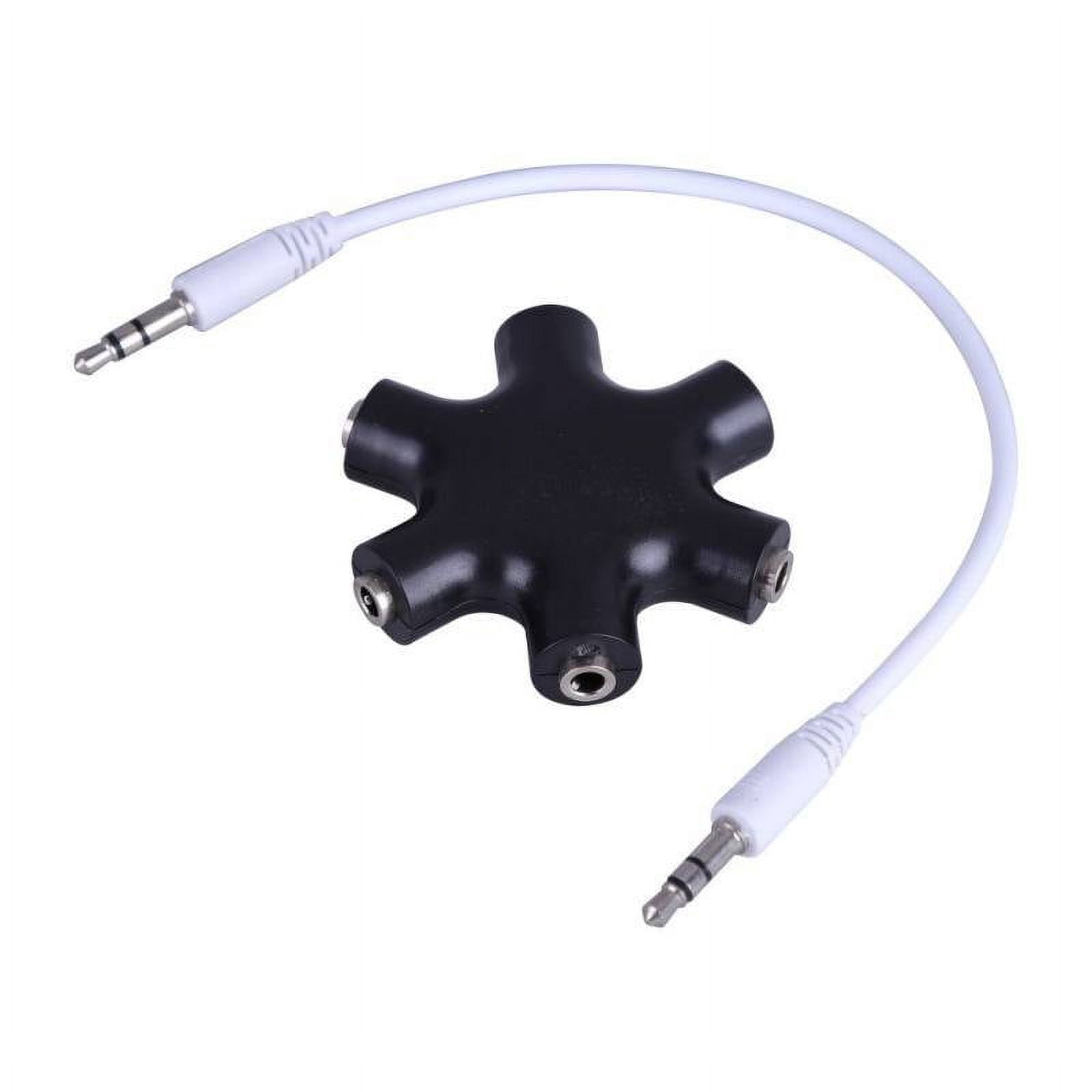 Jinsinto Headphone Audio Splitter 5 Ways Adaptor 3.5mm Audio Stereo ...