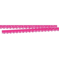 Barker Creek Happy Hot Pink Double-Sided Scalloped Edge Border 39' of 2-1/4" Border LL996