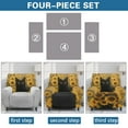 thumbnail image 6 of Whosucclay Black Cat Sunflower Print Stretch Recliner Sofa Cover 4-Pieces Recliner Slipcover 1 Seat Couch Soft Furniture Protector Covers with Elastic Reclining Couches with Pockets, 6 of 8