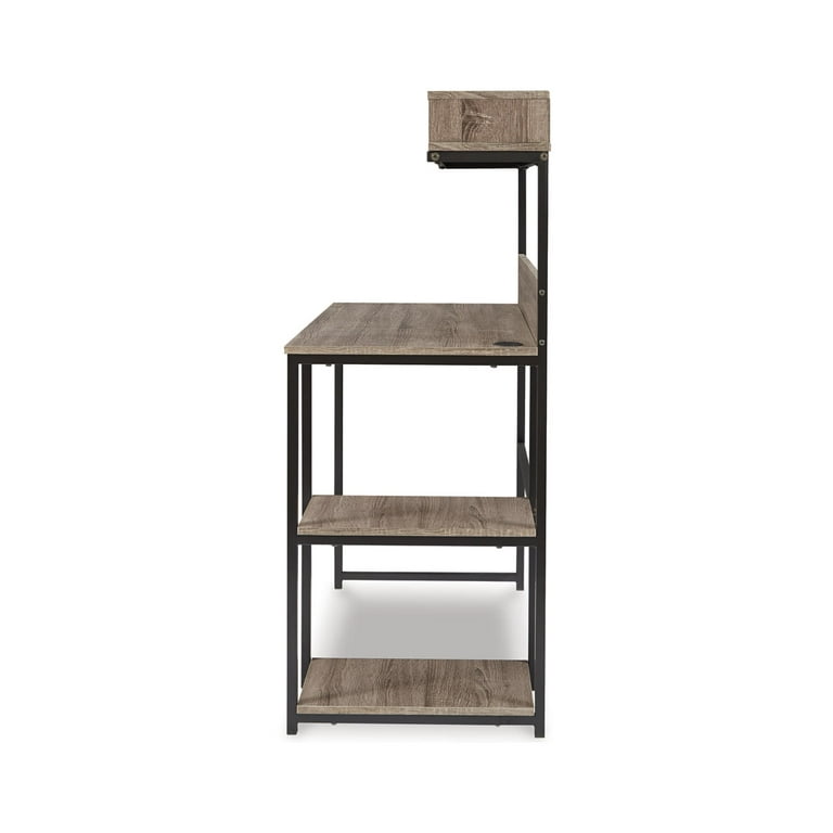 Signature Design by Ashley Casual Daylicrew Home Office Desk and Hutch Grayish Brown Gunmetal Walmart