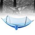 thumbnail image 5 of Hammock With Mosquito Net, Practical Single Person Hammock With Net 210T Nylon Taffta Portable  For Hiking For Backpacking For Traveling For Camping Sapphire Blue+Light Blue, 5 of 8