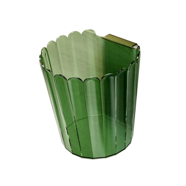 Cubo de basura para colgar en la puerta del armario de cocina, contenedores de basura, contenedor de compostaje montado en la pared Verde