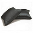 thumbnail image 4 of Charcoal Luxury Throw Pillow Covers 24"x24" | Pack of 2 Modern Satin Cushion Cover | Solid Pillowcases for Couch, Sofa Bedroom & Living Room, Modern Home Décor - Charcoal Slub Satin, 4 of 8