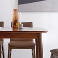 thumbnail image 6 of Livinia Aslan 47" Wooden Dining Table/Mid Century Modern Malaysian Oak Kitchen Table (Walnut), 6 of 10