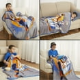 thumbnail image 3 of Space Jam Kids Silky Soft Plush Throw Blanket, 40 x 50, Gray and Orange, Warner Bros, 3 of 6