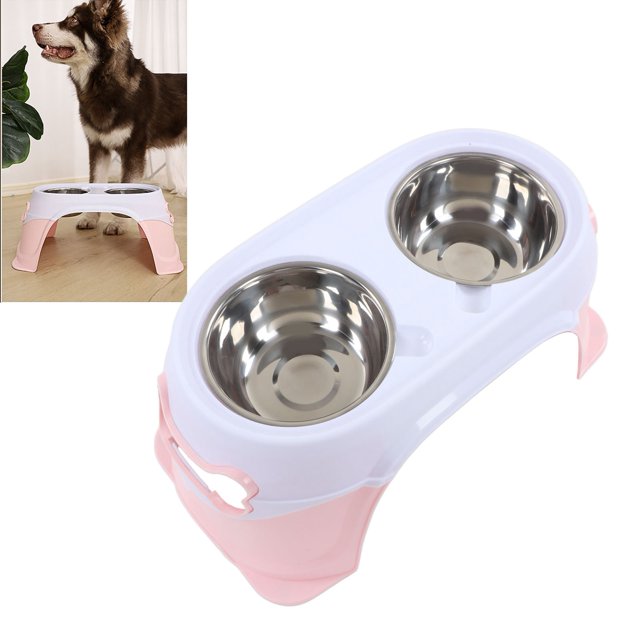 Raised Pet Bowls With Neck Guard, Slip Bottom, Removable, Stable, Elevated Cat Bowls For Home