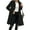 Black, variant on Women'S Trench Coat Fashion Lapel Double Breasted Thick A Line Pea Coats Jacket with Pockets White XXL