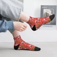thumbnail image 2 of Pofeuu Cute Christmas Bunny Print 30cm Socks, Adult Running Hiking Socks for Youth and Adult, 2 of 7
