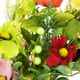 thumbnail image 4 of Northlight Decorative Polyester Floral Spring Garden Style Poppy and Eucalyptus Artificial Wreath, Green, 4 of 7