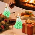 thumbnail image 4 of Scented Candle Soy Wax Christmas Candle, Rose Fragrance Christmas Tree Glass Candle for Home Decor and Gift, 4 of 6