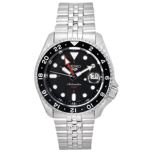 SEIKO 5 Sports GMT SSK001K1 – Classic Silver Watch With Hardlex Crystal