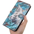 thumbnail image 3 of Pour Apple Iphone 14 Pro Étui en Cuir Peint 3D Tiger, 3 of 5