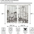 thumbnail image 2 of Country Rustic Farmhouse Cabin Small Kitchen Curtains Rooster Grey White Window Treatment Retro Quotes Windmill Cafe Short Curtains for Bathroom Room Tier Treatment Drapes 27.5x39 inch, 2 of 6