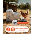 thumbnail image 3 of VEVOR Automatic Chicken Feeder, 25 lbs Capacity, Rainproof Treadle Poultry Feeder with Lockable Lid, No Waste, Galvanized Steel Construction, Outdoor Use, for Chicken, Bantams, Poultry, Pheasants, 3 of 9