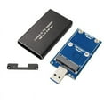 thumbnail image 6 of MSATA to USB USB 3.0 to MSATA SSD Enclosure USB3.0 to MSATA Case Hard Disk Adapter M2 SSD External HDD Box HDD Case Aluminum PCB Black, 6 of 6