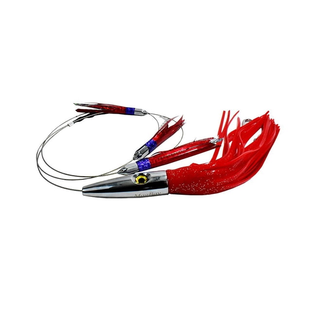 High Speed Daisy Chain Savage Plomerito 12" Wahoo Lure by MagBay Lures (Red)